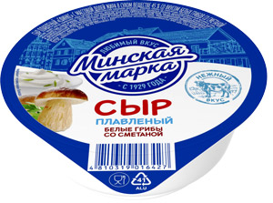 Сыр плавленый 45% 100 г "белые <b>грибы</b> со сметаной"