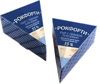 Сыр &quot;Рокфорти&quot; с голубой плесенью 55% сегмент